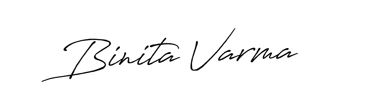 Binita Varma stylish signature style. Best Handwritten Sign (Antro_Vectra_Bolder) for my name. Handwritten Signature Collection Ideas for my name Binita Varma. Binita Varma signature style 7 images and pictures png