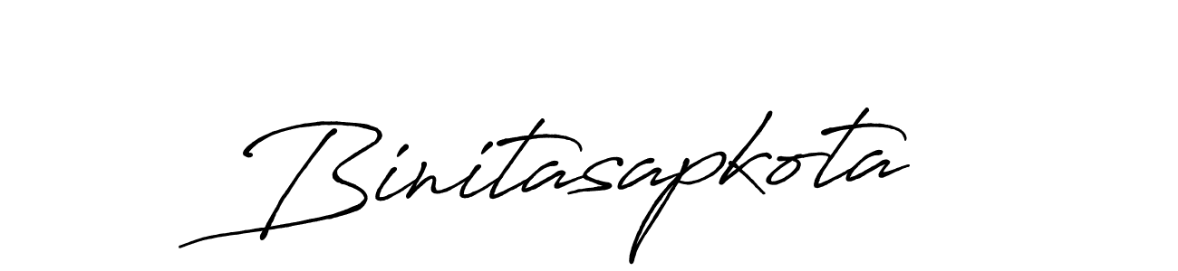 Create a beautiful signature design for name Binitasapkota. With this signature (Antro_Vectra_Bolder) fonts, you can make a handwritten signature for free. Binitasapkota signature style 7 images and pictures png