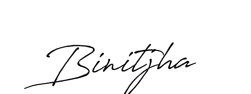 How to make Binitjha name signature. Use Antro_Vectra_Bolder style for creating short signs online. This is the latest handwritten sign. Binitjha signature style 7 images and pictures png