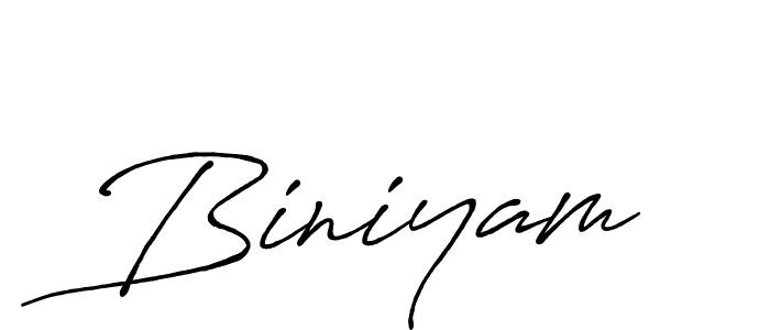 How to make Biniyam name signature. Use Antro_Vectra_Bolder style for creating short signs online. This is the latest handwritten sign. Biniyam signature style 7 images and pictures png