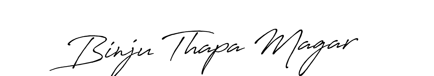 How to make Binju Thapa Magar signature? Antro_Vectra_Bolder is a professional autograph style. Create handwritten signature for Binju Thapa Magar name. Binju Thapa Magar signature style 7 images and pictures png