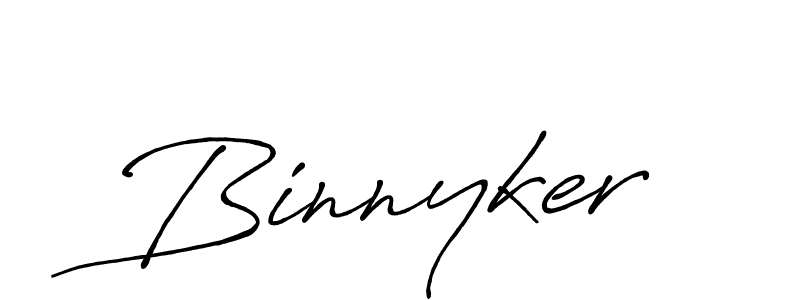 Make a beautiful signature design for name Binnyker. With this signature (Antro_Vectra_Bolder) style, you can create a handwritten signature for free. Binnyker signature style 7 images and pictures png