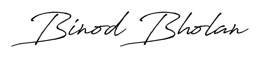 Create your official email sign-off with Binod Bholan name in Antro_Vectra_Bolder style. Crisp, clean, and perfectly legible across all screens. Binod Bholan signature style 7 images and pictures png