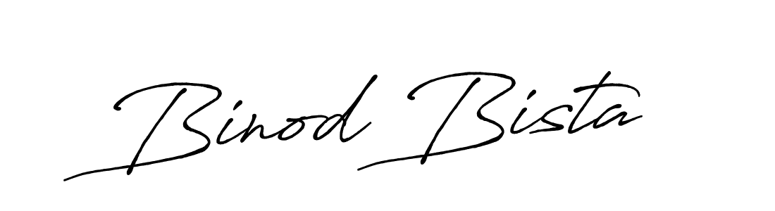 Make a beautiful signature design for name Binod Bista. With this signature (Antro_Vectra_Bolder) style, you can create a handwritten signature for free. Binod Bista signature style 7 images and pictures png