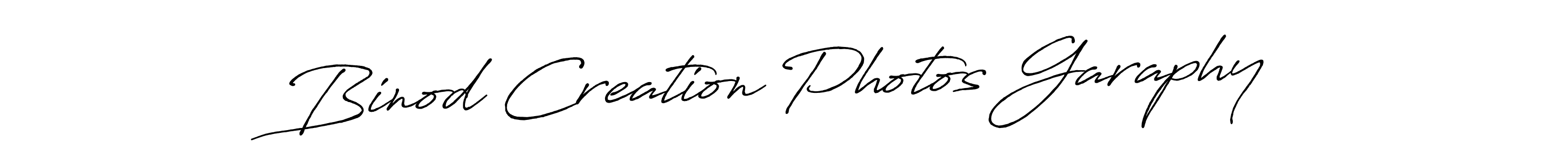 Use a signature maker to create a handwritten signature online. With this signature software, you can design (Antro_Vectra_Bolder) your own signature for name Binod Creation Photos Garaphy. Binod Creation Photos Garaphy signature style 7 images and pictures png