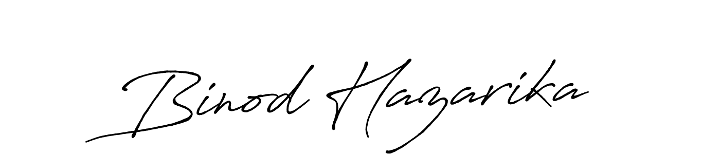Create a beautiful signature design for name Binod Hazarika. With this signature (Antro_Vectra_Bolder) fonts, you can make a handwritten signature for free. Binod Hazarika signature style 7 images and pictures png