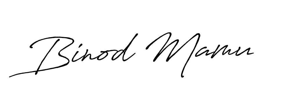 Binod Mamu stylish signature style. Best Handwritten Sign (Antro_Vectra_Bolder) for my name. Handwritten Signature Collection Ideas for my name Binod Mamu. Binod Mamu signature style 7 images and pictures png