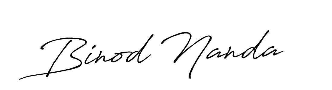 How to make Binod Nanda name signature. Use Antro_Vectra_Bolder style for creating short signs online. This is the latest handwritten sign. Binod Nanda signature style 7 images and pictures png
