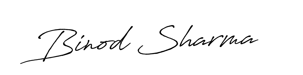 Create a beautiful signature design for name Binod Sharma. With this signature (Antro_Vectra_Bolder) fonts, you can make a handwritten signature for free. Binod Sharma signature style 7 images and pictures png