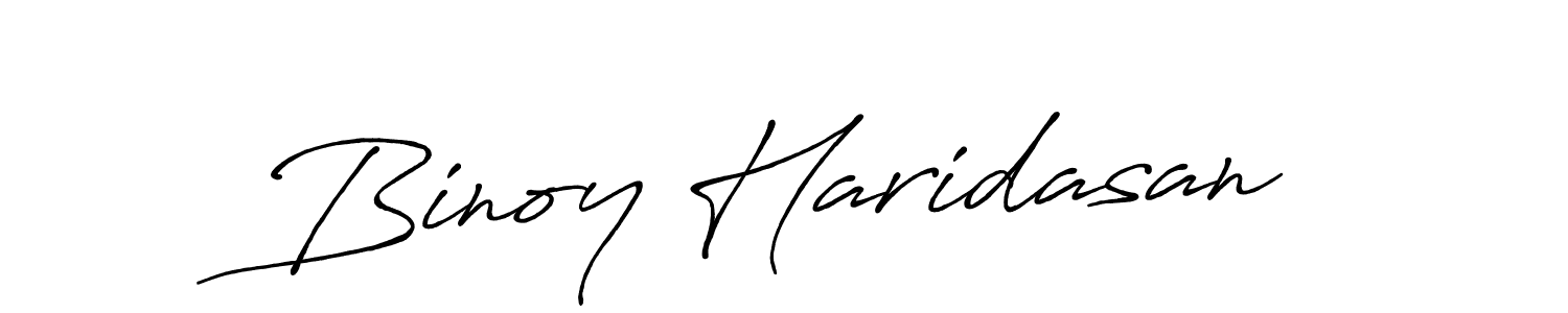 Make a beautiful signature design for name Binoy Haridasan. With this signature (Antro_Vectra_Bolder) style, you can create a handwritten signature for free. Binoy Haridasan signature style 7 images and pictures png