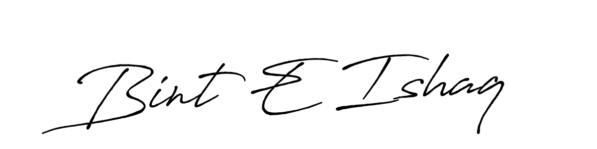 It looks lik you need a new signature style for name Bint E Ishaq. Design unique handwritten (Antro_Vectra_Bolder) signature with our free signature maker in just a few clicks. Bint E Ishaq signature style 7 images and pictures png
