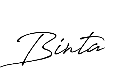 The best way (Antro_Vectra_Bolder) to make a short signature is to pick only two or three words in your name. The name Binta include a total of six letters. For converting this name. Binta signature style 7 images and pictures png