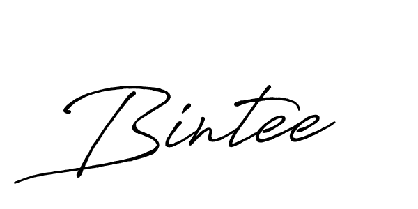 Also we have Bintee name is the best signature style. Create professional handwritten signature collection using Antro_Vectra_Bolder autograph style. Bintee signature style 7 images and pictures png