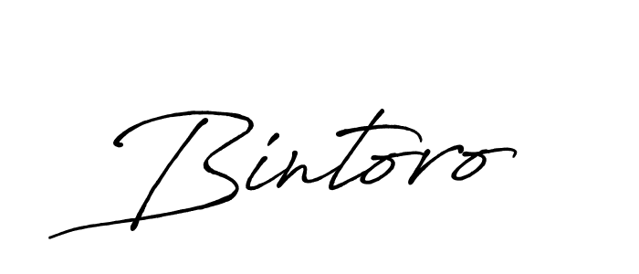 Make a beautiful signature design for name Bintoro. With this signature (Antro_Vectra_Bolder) style, you can create a handwritten signature for free. Bintoro signature style 7 images and pictures png