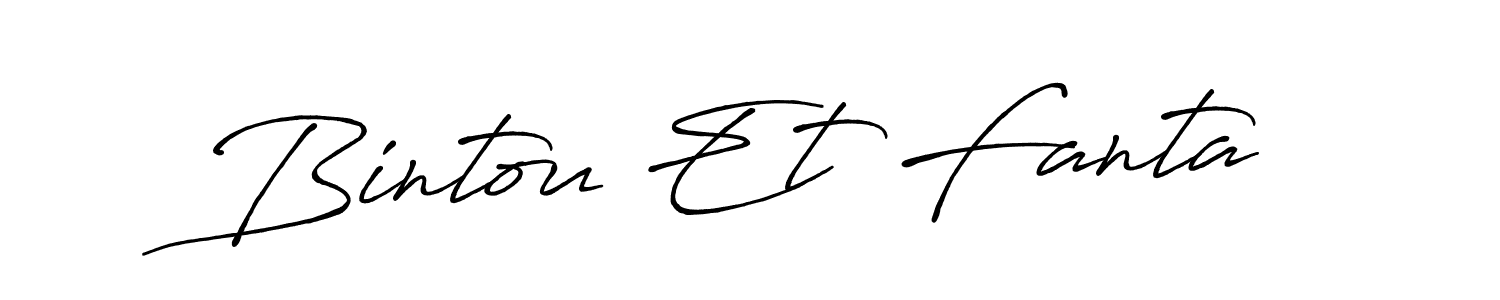 Create a beautiful signature design for name Bintou Et Fanta. With this signature (Antro_Vectra_Bolder) fonts, you can make a handwritten signature for free. Bintou Et Fanta signature style 7 images and pictures png