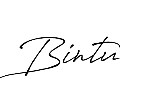 Design your own signature with our free online signature maker. With this signature software, you can create a handwritten (Antro_Vectra_Bolder) signature for name Bintu. Bintu signature style 7 images and pictures png