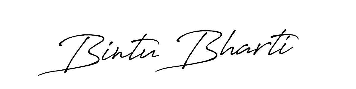 Use a signature maker to create a handwritten signature online. With this signature software, you can design (Antro_Vectra_Bolder) your own signature for name Bintu Bharti. Bintu Bharti signature style 7 images and pictures png