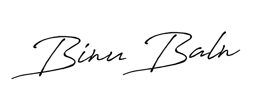 Make a beautiful signature design for name Binu Baln. With this signature (Antro_Vectra_Bolder) style, you can create a handwritten signature for free. Binu Baln signature style 7 images and pictures png