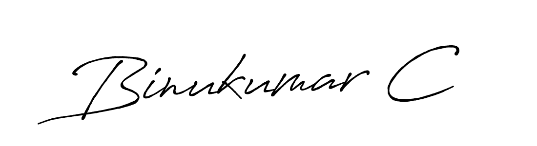 Make a beautiful signature design for name Binukumar C. With this signature (Antro_Vectra_Bolder) style, you can create a handwritten signature for free. Binukumar C signature style 7 images and pictures png