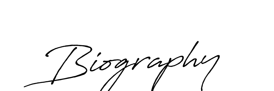 Make a beautiful signature design for name Biography. With this signature (Antro_Vectra_Bolder) style, you can create a handwritten signature for free. Biography signature style 7 images and pictures png