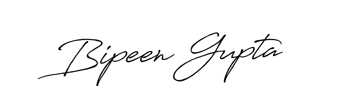 Make a beautiful signature design for name Bipeen Gupta. With this signature (Antro_Vectra_Bolder) style, you can create a handwritten signature for free. Bipeen Gupta signature style 7 images and pictures png