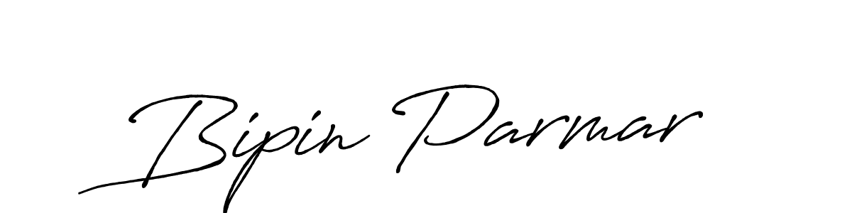 Make a beautiful signature design for name Bipin Parmar. With this signature (Antro_Vectra_Bolder) style, you can create a handwritten signature for free. Bipin Parmar signature style 7 images and pictures png