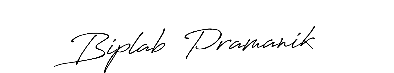 Create a beautiful signature design for name Biplab  Pramanik. With this signature (Antro_Vectra_Bolder) fonts, you can make a handwritten signature for free. Biplab  Pramanik signature style 7 images and pictures png