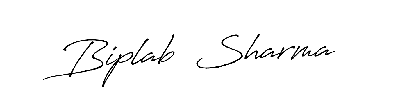 How to make Biplab  Sharma name signature. Use Antro_Vectra_Bolder style for creating short signs online. This is the latest handwritten sign. Biplab  Sharma signature style 7 images and pictures png