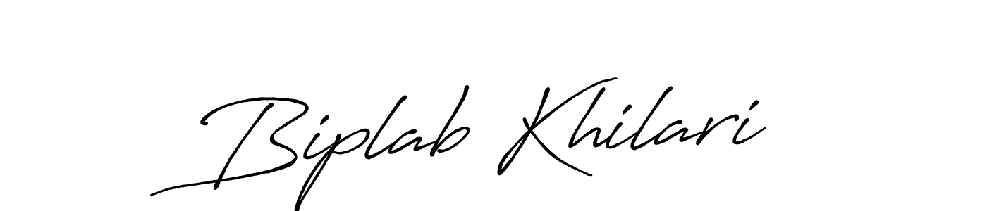 Use a signature maker to create a handwritten signature online. With this signature software, you can design (Antro_Vectra_Bolder) your own signature for name Biplab Khilari. Biplab Khilari signature style 7 images and pictures png