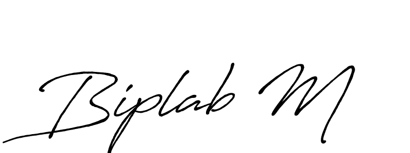 Create a beautiful signature design for name Biplab M. With this signature (Antro_Vectra_Bolder) fonts, you can make a handwritten signature for free. Biplab M signature style 7 images and pictures png