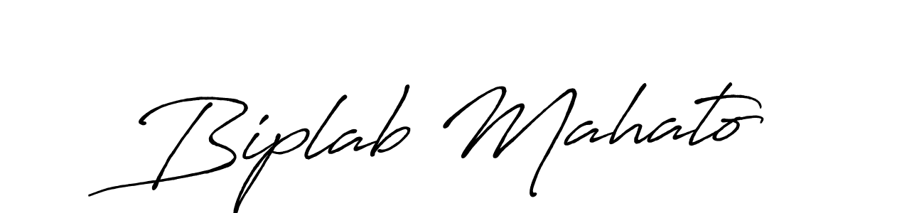 Make a beautiful signature design for name Biplab Mahato. With this signature (Antro_Vectra_Bolder) style, you can create a handwritten signature for free. Biplab Mahato signature style 7 images and pictures png