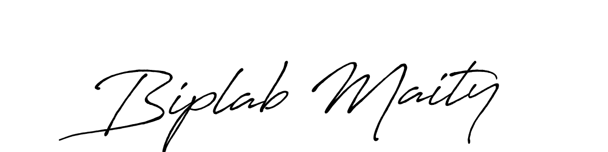 How to make Biplab Maity name signature. Use Antro_Vectra_Bolder style for creating short signs online. This is the latest handwritten sign. Biplab Maity signature style 7 images and pictures png