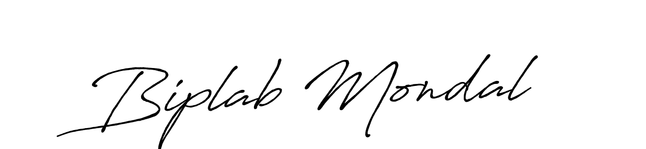 Biplab Mondal stylish signature style. Best Handwritten Sign (Antro_Vectra_Bolder) for my name. Handwritten Signature Collection Ideas for my name Biplab Mondal. Biplab Mondal signature style 7 images and pictures png
