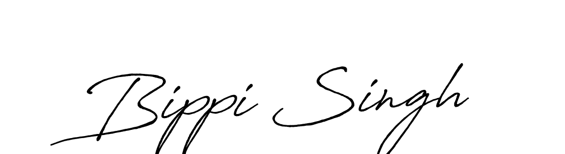 Create a beautiful signature design for name Bippi Singh. With this signature (Antro_Vectra_Bolder) fonts, you can make a handwritten signature for free. Bippi Singh signature style 7 images and pictures png