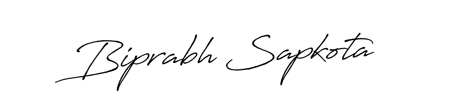 Create a beautiful signature design for name Biprabh Sapkota. With this signature (Antro_Vectra_Bolder) fonts, you can make a handwritten signature for free. Biprabh Sapkota signature style 7 images and pictures png