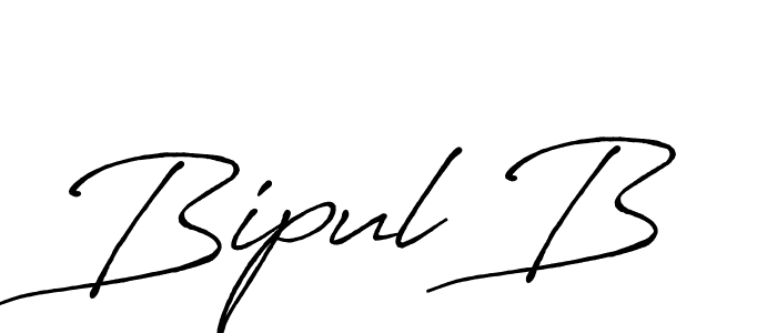 Use a signature maker to create a handwritten signature online. With this signature software, you can design (Antro_Vectra_Bolder) your own signature for name Bipul B. Bipul B signature style 7 images and pictures png