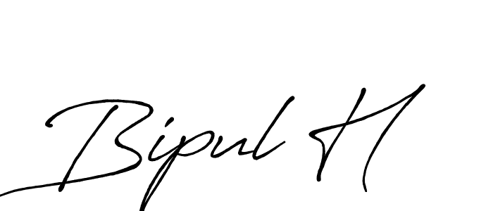 Antro_Vectra_Bolder is a professional signature style that is perfect for those who want to add a touch of class to their signature. It is also a great choice for those who want to make their signature more unique. Get Bipul H name to fancy signature for free. Bipul H signature style 7 images and pictures png