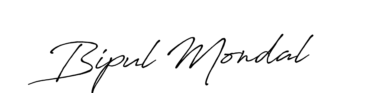 Make a beautiful signature design for name Bipul Mondal. With this signature (Antro_Vectra_Bolder) style, you can create a handwritten signature for free. Bipul Mondal signature style 7 images and pictures png