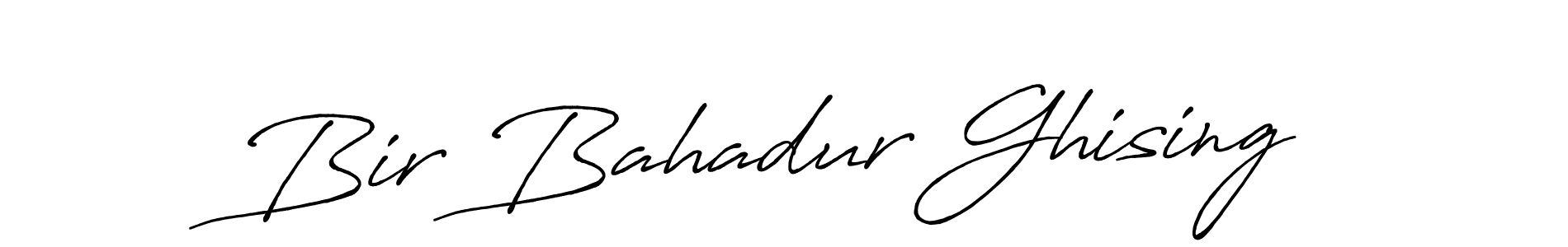 Bir Bahadur Ghising stylish signature style. Best Handwritten Sign (Antro_Vectra_Bolder) for my name. Handwritten Signature Collection Ideas for my name Bir Bahadur Ghising. Bir Bahadur Ghising signature style 7 images and pictures png