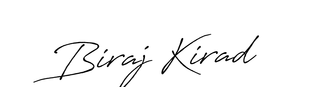 How to make Biraj Kirad name signature. Use Antro_Vectra_Bolder style for creating short signs online. This is the latest handwritten sign. Biraj Kirad signature style 7 images and pictures png