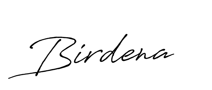 Birdena stylish signature style. Best Handwritten Sign (Antro_Vectra_Bolder) for my name. Handwritten Signature Collection Ideas for my name Birdena. Birdena signature style 7 images and pictures png