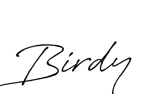 Use a signature maker to create a handwritten signature online. With this signature software, you can design (Antro_Vectra_Bolder) your own signature for name Birdy. Birdy signature style 7 images and pictures png