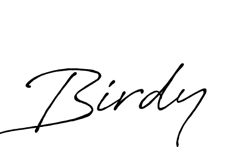 Use a signature maker to create a handwritten signature online. With this signature software, you can design (Antro_Vectra_Bolder) your own signature for name Birdy. Birdy signature style 7 images and pictures png