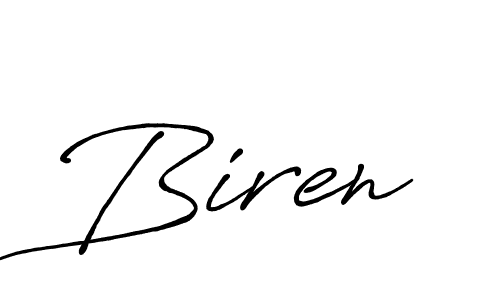 Design your own signature with our free online signature maker. With this signature software, you can create a handwritten (Antro_Vectra_Bolder) signature for name Biren. Biren signature style 7 images and pictures png