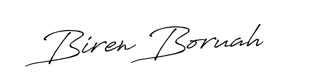 Also we have Biren Boruah name is the best signature style. Create professional handwritten signature collection using Antro_Vectra_Bolder autograph style. Biren Boruah signature style 7 images and pictures png