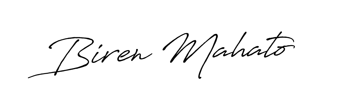 Create a beautiful signature design for name Biren Mahato. With this signature (Antro_Vectra_Bolder) fonts, you can make a handwritten signature for free. Biren Mahato signature style 7 images and pictures png