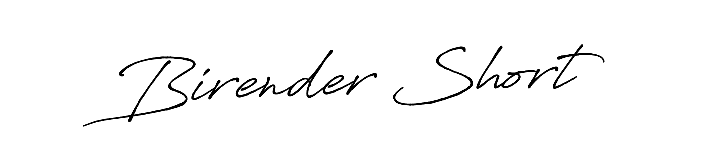 if you are searching for the best signature style for your name Birender Short. so please give up your signature search. here we have designed multiple signature styles  using Antro_Vectra_Bolder. Birender Short signature style 7 images and pictures png