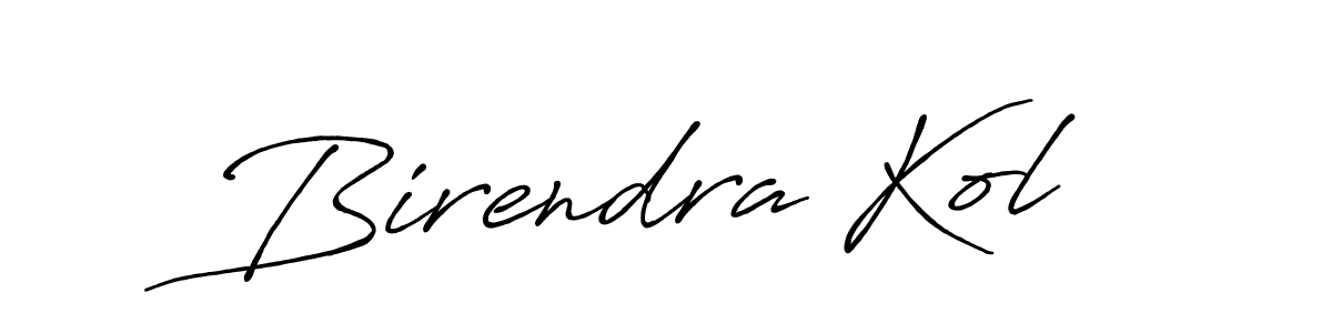 Birendra Kol stylish signature style. Best Handwritten Sign (Antro_Vectra_Bolder) for my name. Handwritten Signature Collection Ideas for my name Birendra Kol. Birendra Kol signature style 7 images and pictures png