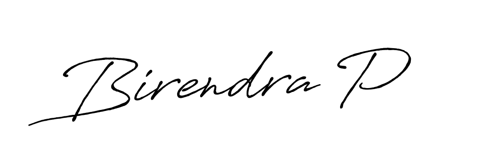 The best way (Antro_Vectra_Bolder) to make a short signature is to pick only two or three words in your name. The name Birendra P include a total of six letters. For converting this name. Birendra P signature style 7 images and pictures png