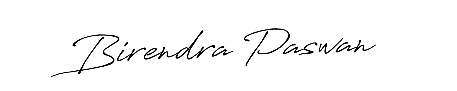 How to make Birendra Paswan name signature. Use Antro_Vectra_Bolder style for creating short signs online. This is the latest handwritten sign. Birendra Paswan signature style 7 images and pictures png